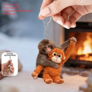 跨境新品Protect Punch heMonkey玩偶挂件红毛猩猩毛绒亚克力挂件