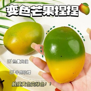 ลูกบอลมะม่วงบีบนิ่มเปลี่ยนสี ของเล่นคลายเครียดคืนตัวช้า