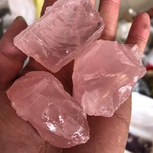天然粉水晶芙蓉石香薰原石 深粉 淡粉 原料矿石标本 水晶碎石批发