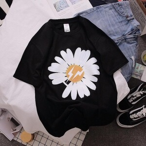 2020春夏街头潮牌小雏菊印花短袖ins超火t恤男女bf风学生大码tee
