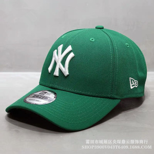 外贸NY鸭舌帽男女大标硬顶mlb字母刺绣百搭运动韩国棒球帽子潮牌