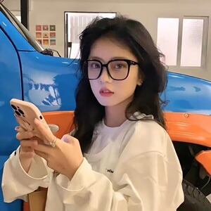 黑框眼镜女可配度数近视镜片眼睛框镜架素颜眼镜防蓝光显脸小