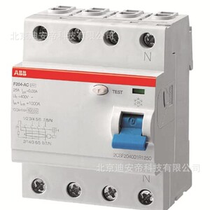 F204 AC-63/0.03 ABB断路器  漏电保护开关 10071585