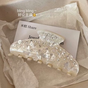 轻奢镶钻抓夹发卡醋酸材质鲨鱼夹马尾夹优雅半扎发发夹头饰发饰