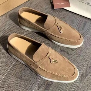 亚马逊独立站跨境外贸新欧美一脚蹬豆豆鞋休闲轻便乐福鞋男女通穿