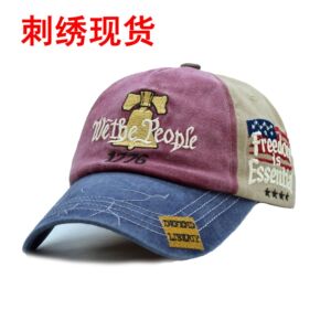 现货亚马逊新款刺绣WE THE PEOPLE棒球帽美国250周年主题节庆帽子