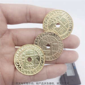 文旅文化传承 锌合金圆章中间带孔钱币 复古魅力纪念瑰宝纪念币