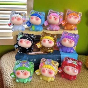 爆款抖音可爱萌宠招财猫盲盒潮玩创意桌面摆件装饰摆件创意批发