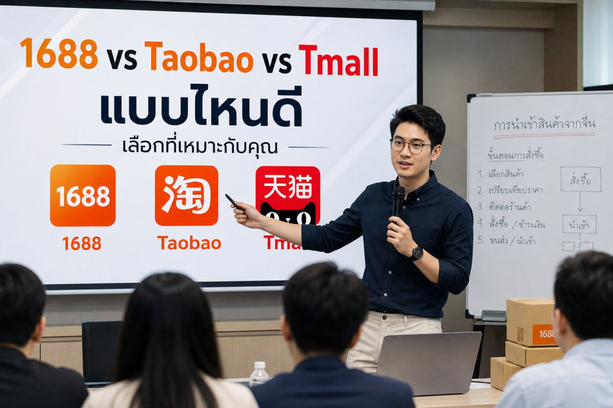 เปรียบเทียบ 1688 vs Taobao vs Tmall เลือกเว็บสั่งของจากจีน 2026